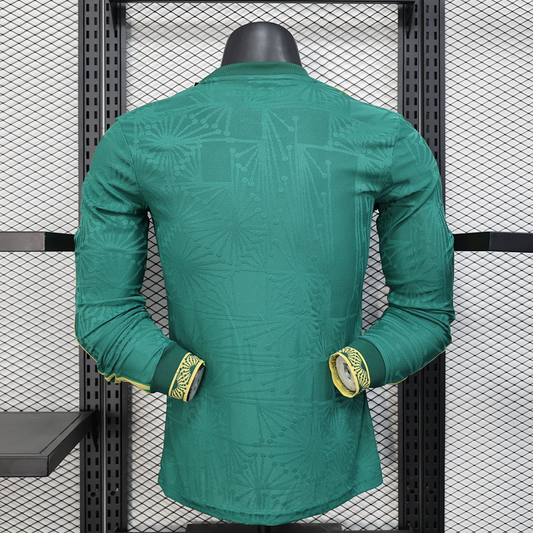 Mexico Player Version Soccer Jersey Long Sleeve Green
