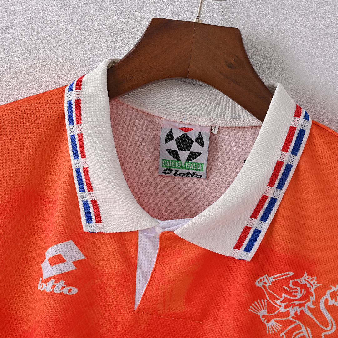 1996 Netherlands Home Soccer Jersey