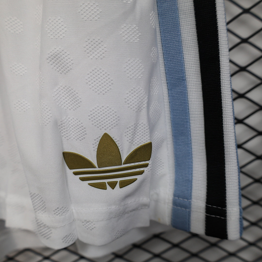 Argentina Player Version Soccer Shorts Shorts White