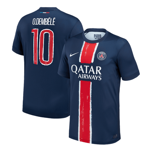 O.DEMB¨¦L¨¦ #10 PSG Soccer Jersey Home Custom Shirt 2024/25 - UCL