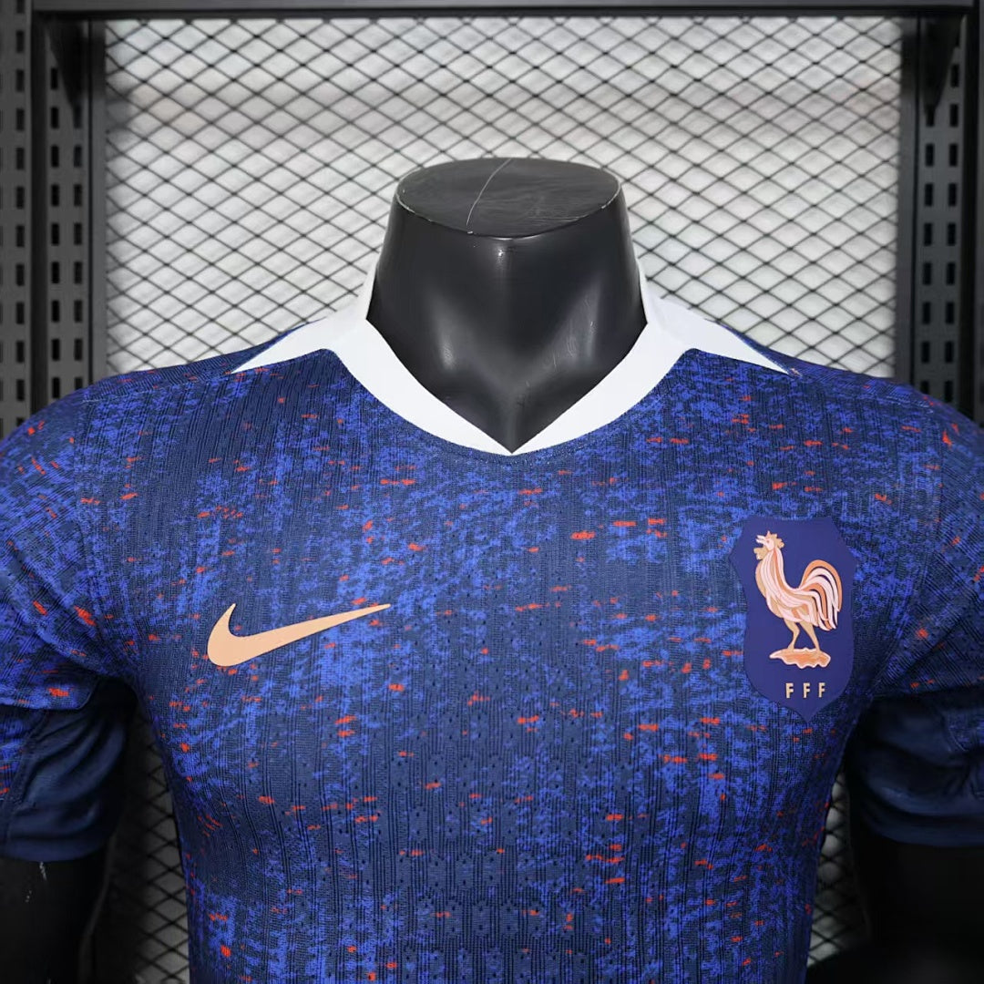 France Home Player Version Soccer Jersey