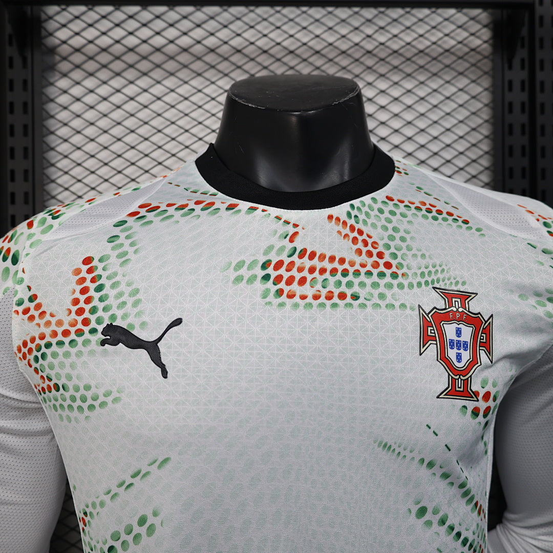 Portugal Away Player Version Soccer Jersey Long Sleeve