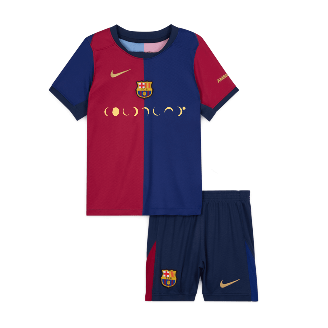 Kids Barcelona Custom Home Soccer Kits 2024/25