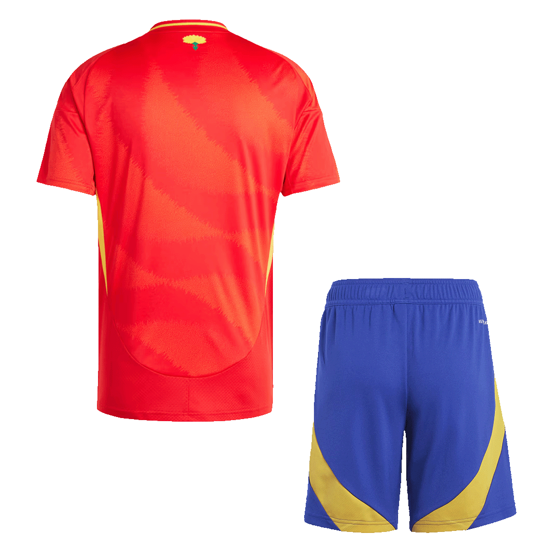 Spain Home Soccer Jersey Kit(Jersey+Shorts) Euro 2024