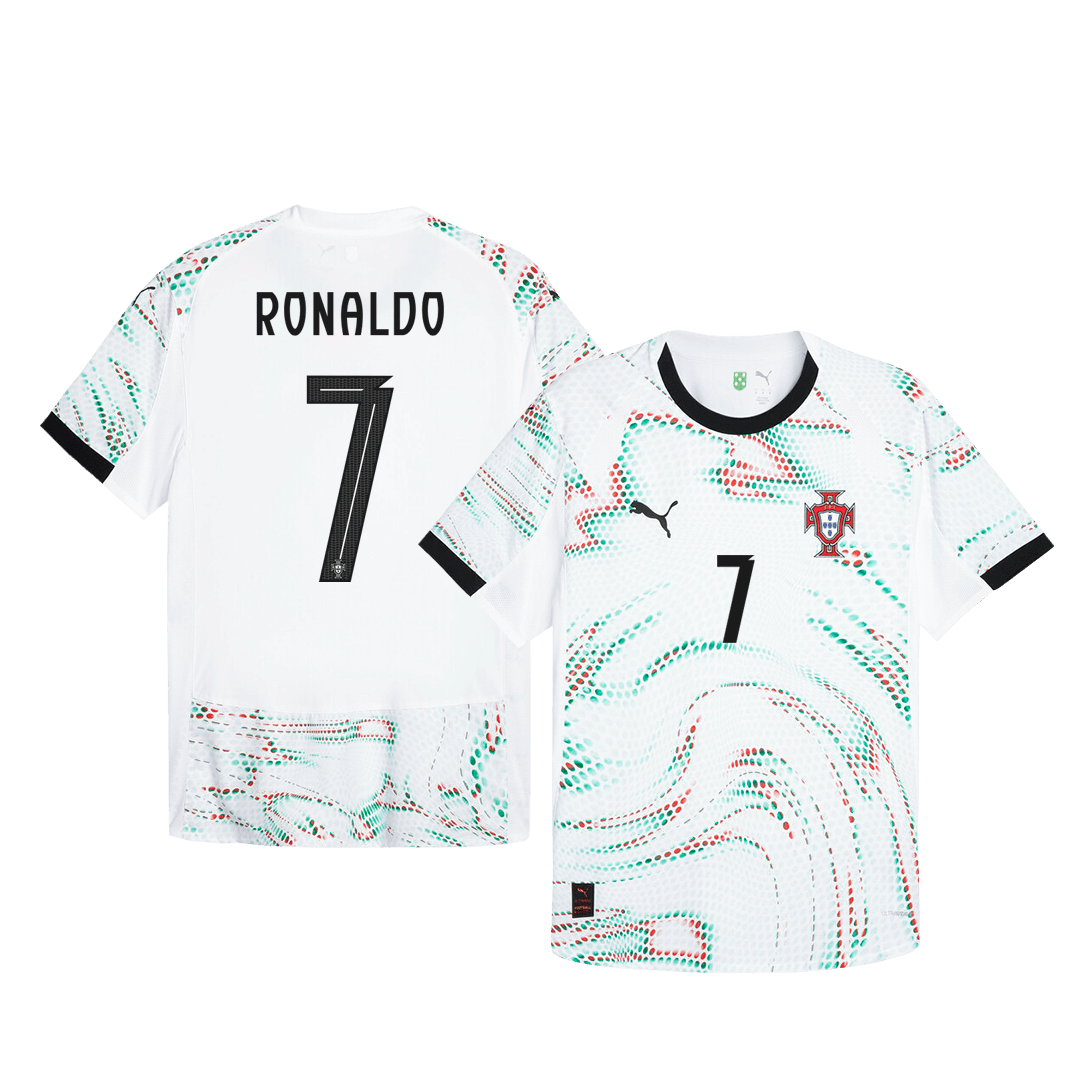 RONALDO #7 Authentic Portugal Away Soccer Jersey 2025 White