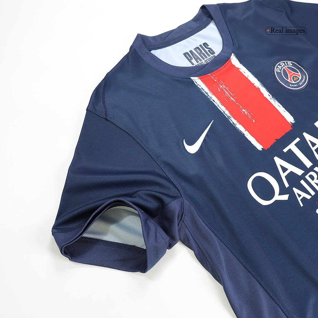 KVARATSKHELIA #7 PSG Soccer Jersey Home Custom Shirt 2024/25 - UCL