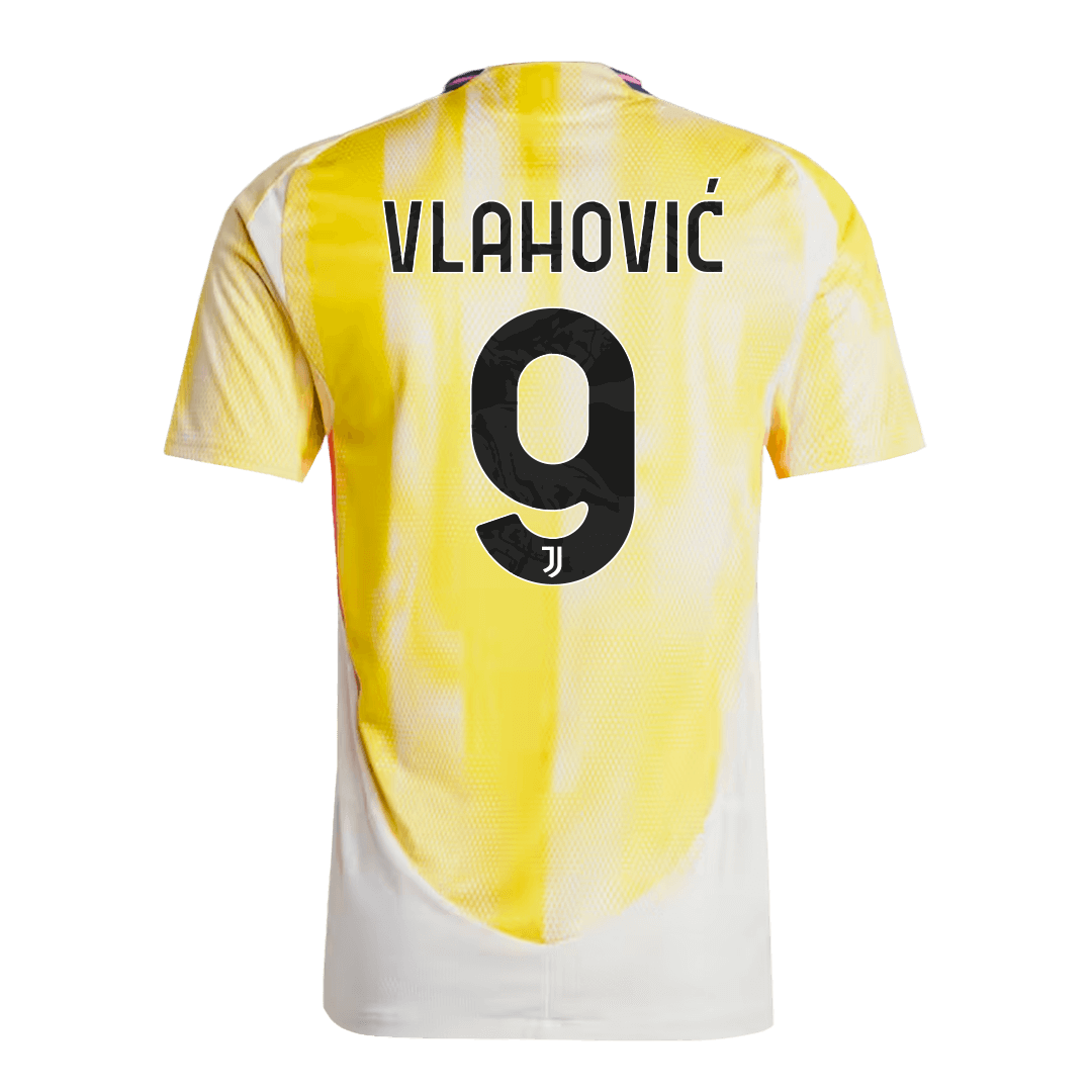Authentic  VLAHOVIĆ  #9 Juventus Away Soccer Jersey 2024/25 - Save The Children Sponsor