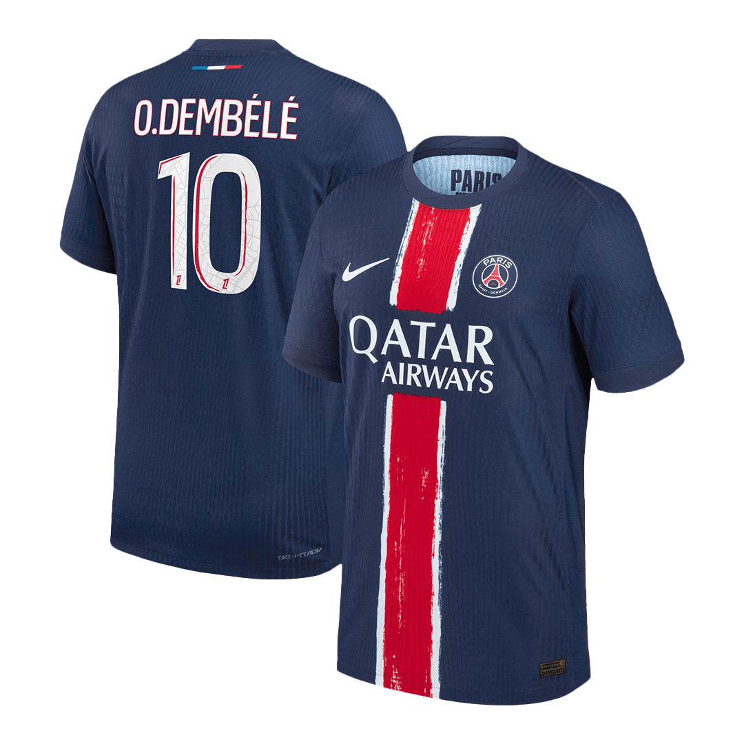 Authentic O.DEMB¨¦L¨¦ #10 Soccer Jersey PSG Home Shirt 2024/25