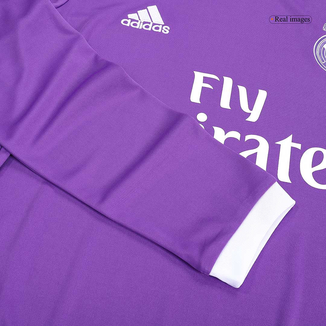 Retro BENZEMA #9 2016/17 Real Madrid Away Long Sleeve Soccer Jersey
