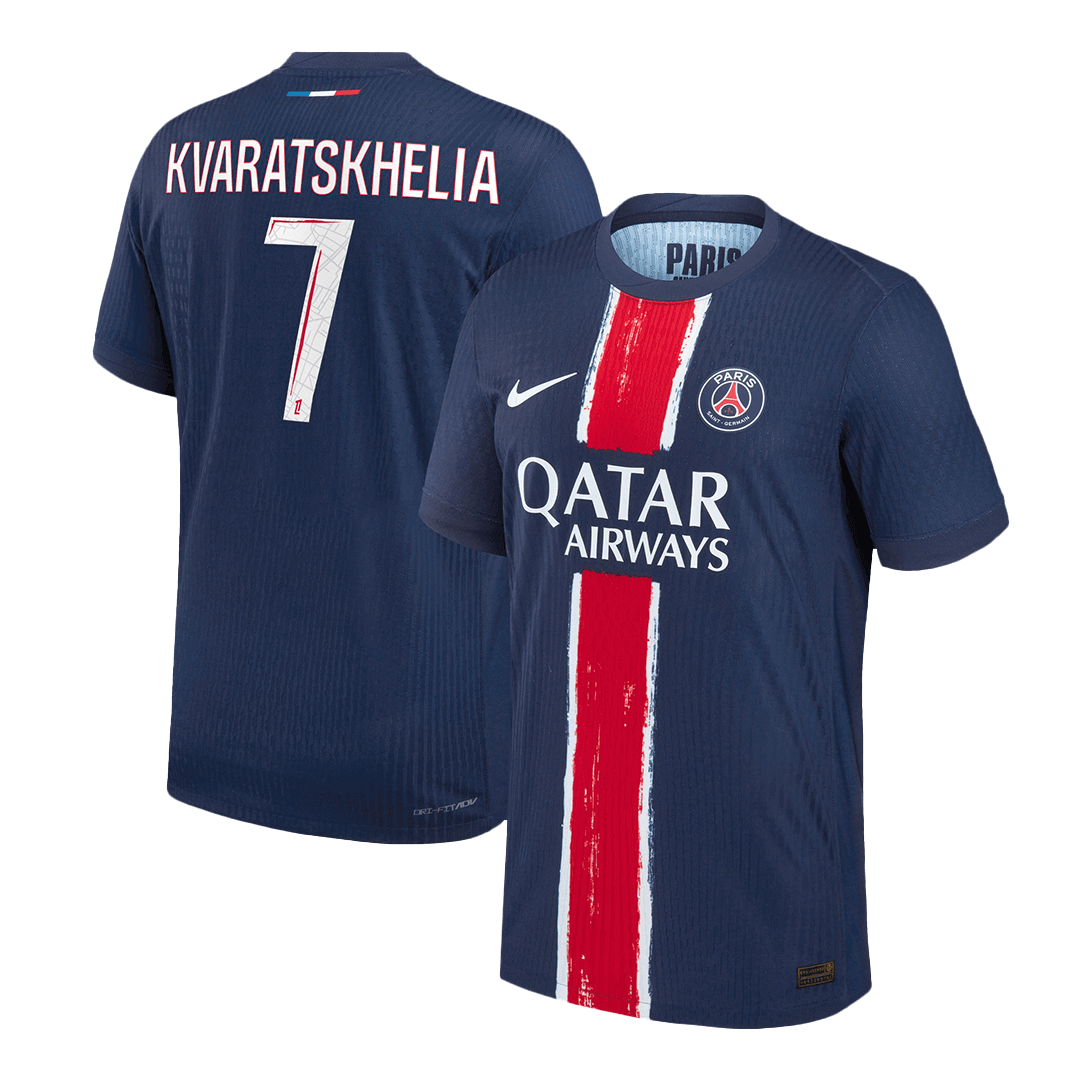 Authentic KVARATSKHELIA #7 Soccer Jersey PSG Home Shirt 2024/25