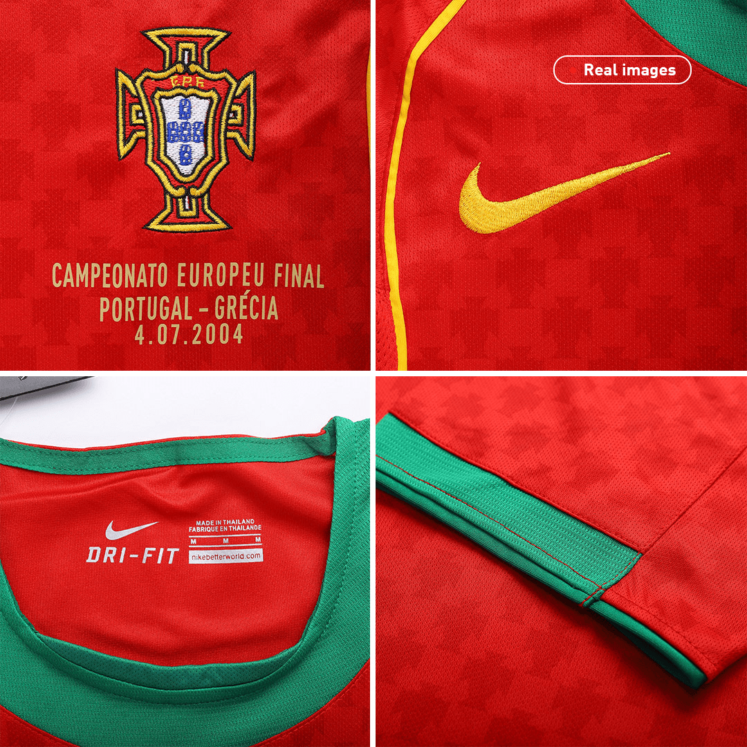 Retro 2004 Portugal Home Soccer Jersey -Euro Final
