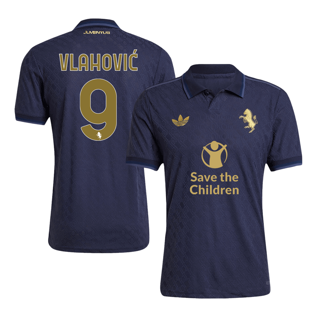 Authentic  VLAHOVIĆ #9 Juventus Third Away Soccer Jersey 2024/25 - Save The Children Sponsor