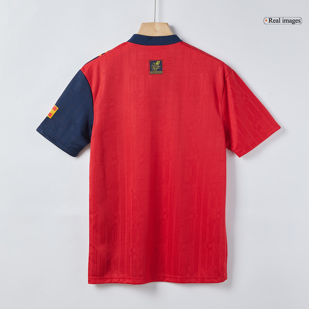 Retro 1996 Spain Home Soccer Jersey