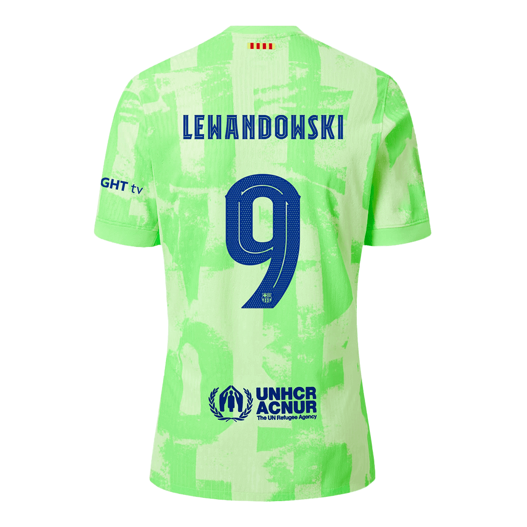 Authentic LEWANDOWSKI #9 Barcelona Third Away Soccer Jersey 2024/25 - UCL£¨Spotify Logo Without Text£©