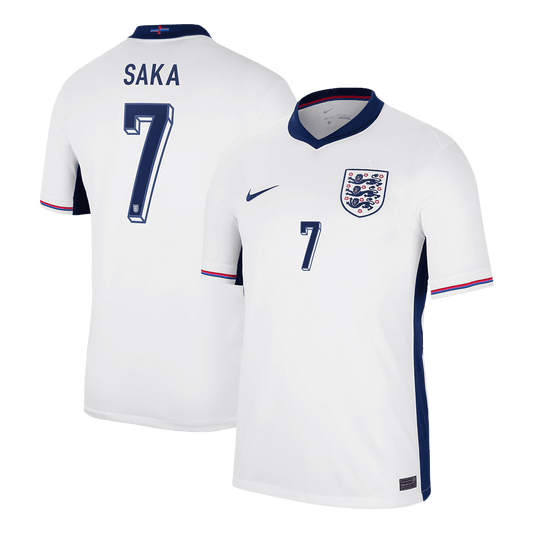 SAKA #7 England Home Soccer Jersey Euro 2024