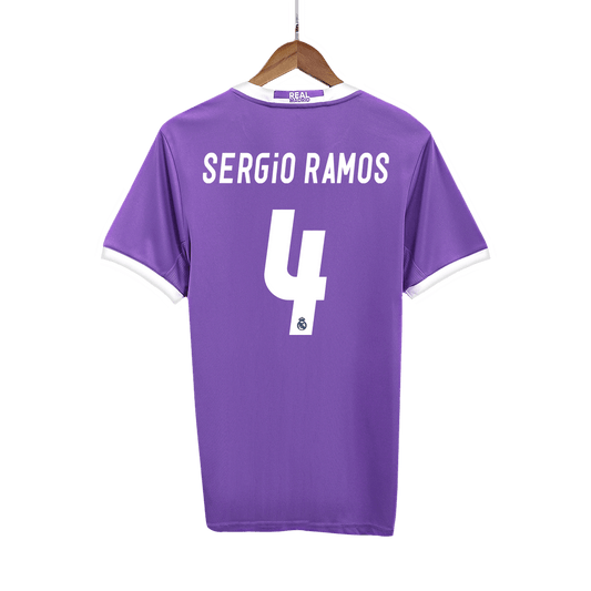 Retro SERGIO RAMOS #4 2016/17 Real Madrid Away Soccer Jersey