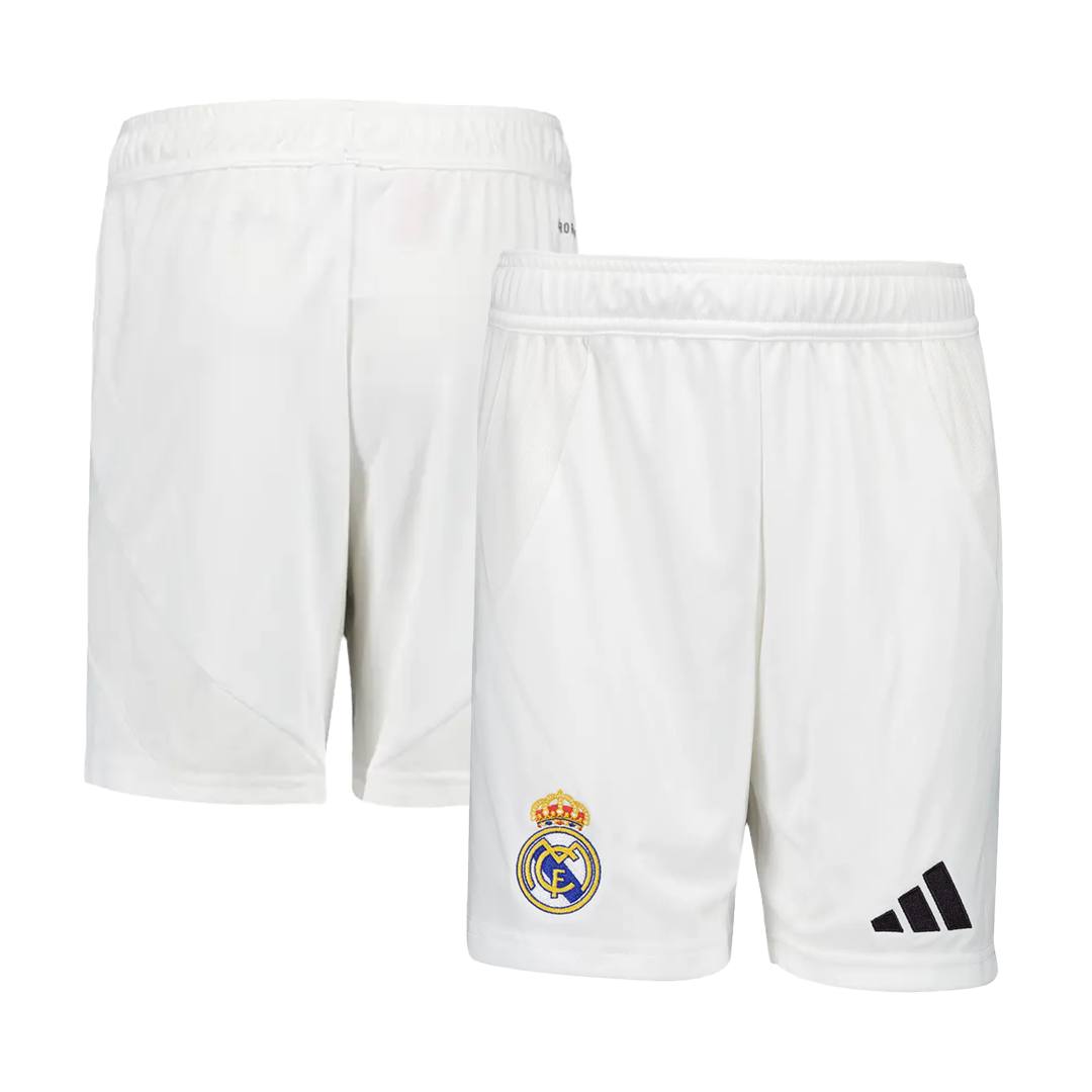 Gift-Real Madrid Home Soccer Shorts 2024/25 White