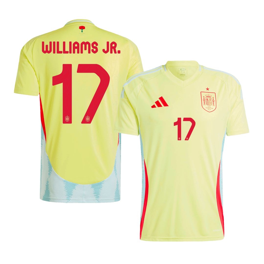 WILLIAMS JR. #17 Spain Away Soccer Jersey Euro 2024