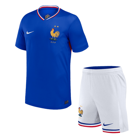 France Home Soccer Jersey Kit(Jersey+Shorts) Euro 2024