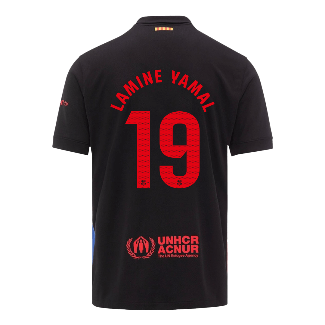 LAMINE YAMAL #19 Barcelona Away Soccer Jersey 2024/25 - Spotify Logo Without Text