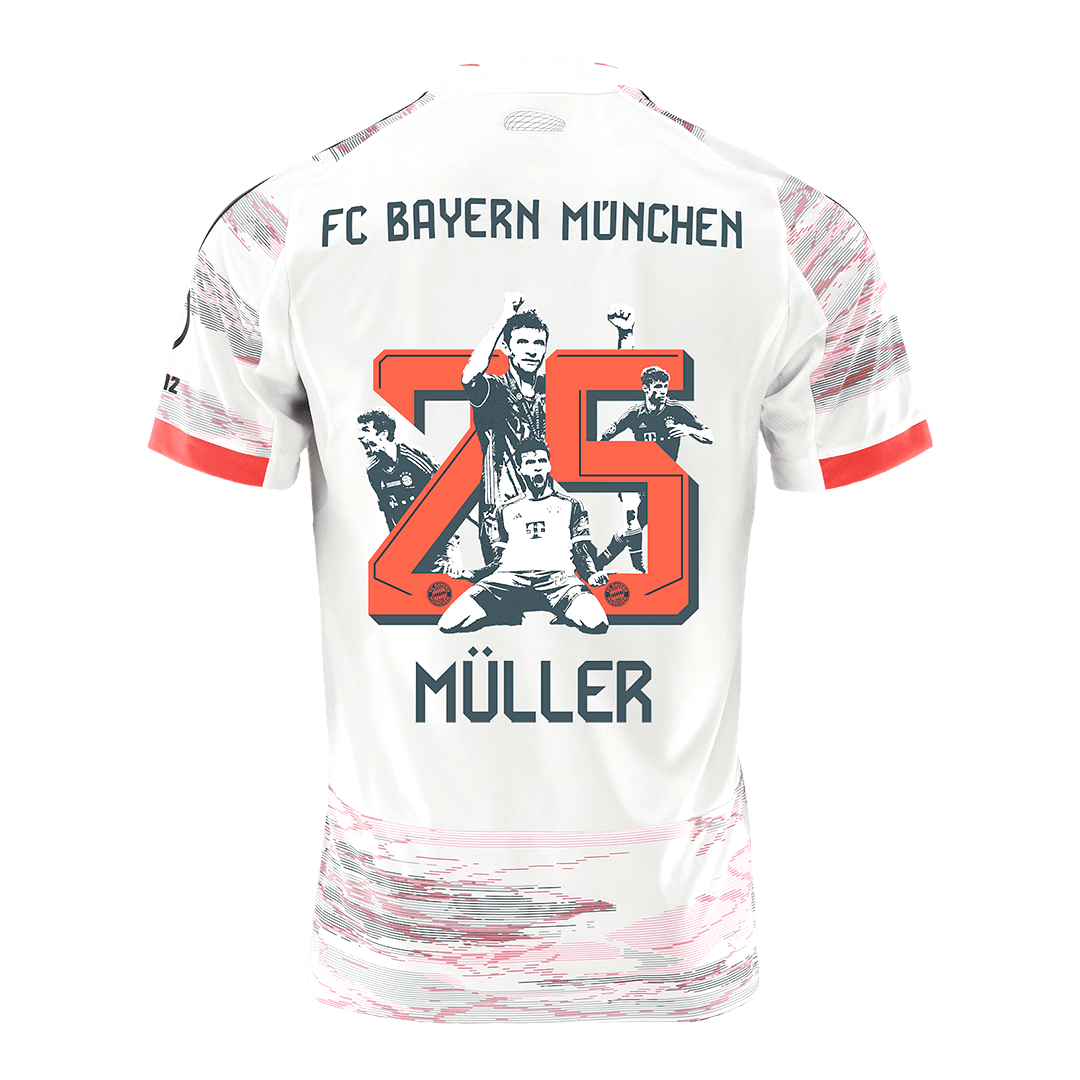 MÜLLER Special #25 Bayern Munich Soccer Jersey Away Shirt 2025/26