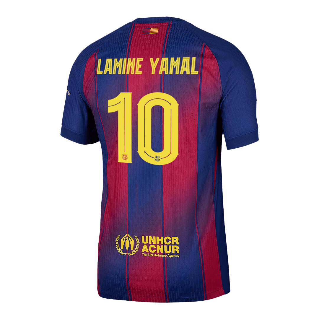 LAMINE YAMAL #10 Barcelona Home Authentic Soccer Jersey 2025/26 - UCL