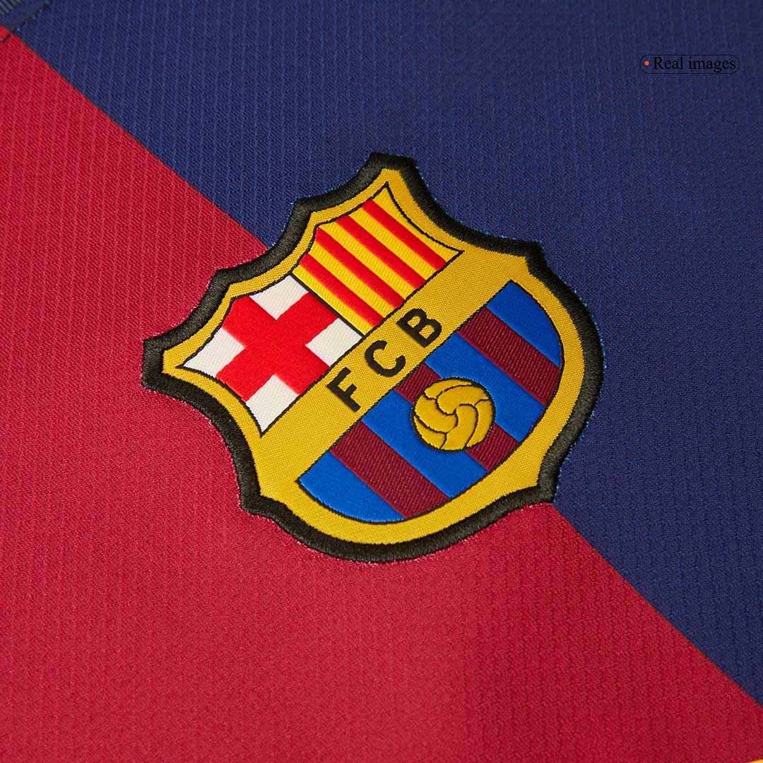 RAPHINHA #11 Barcelona Home Soccer Jersey 2024/25 Red&Blue - UCL