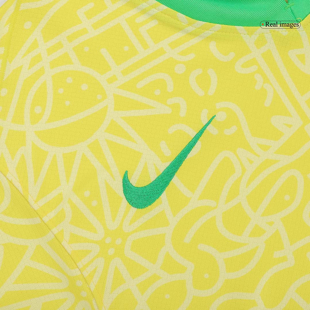 Brazil Home Soccer Jersey Kit(Jersey+Shorts) 2024