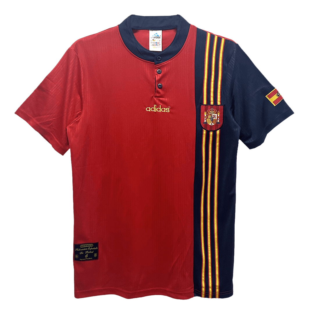 Retro 1996 Spain Home Soccer Jersey