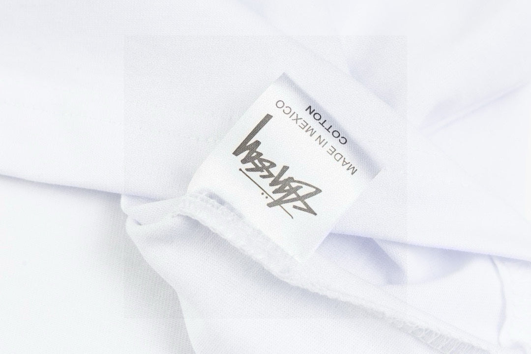 Stussy Off-White Dice T-Shirt with Pink Signature Logo