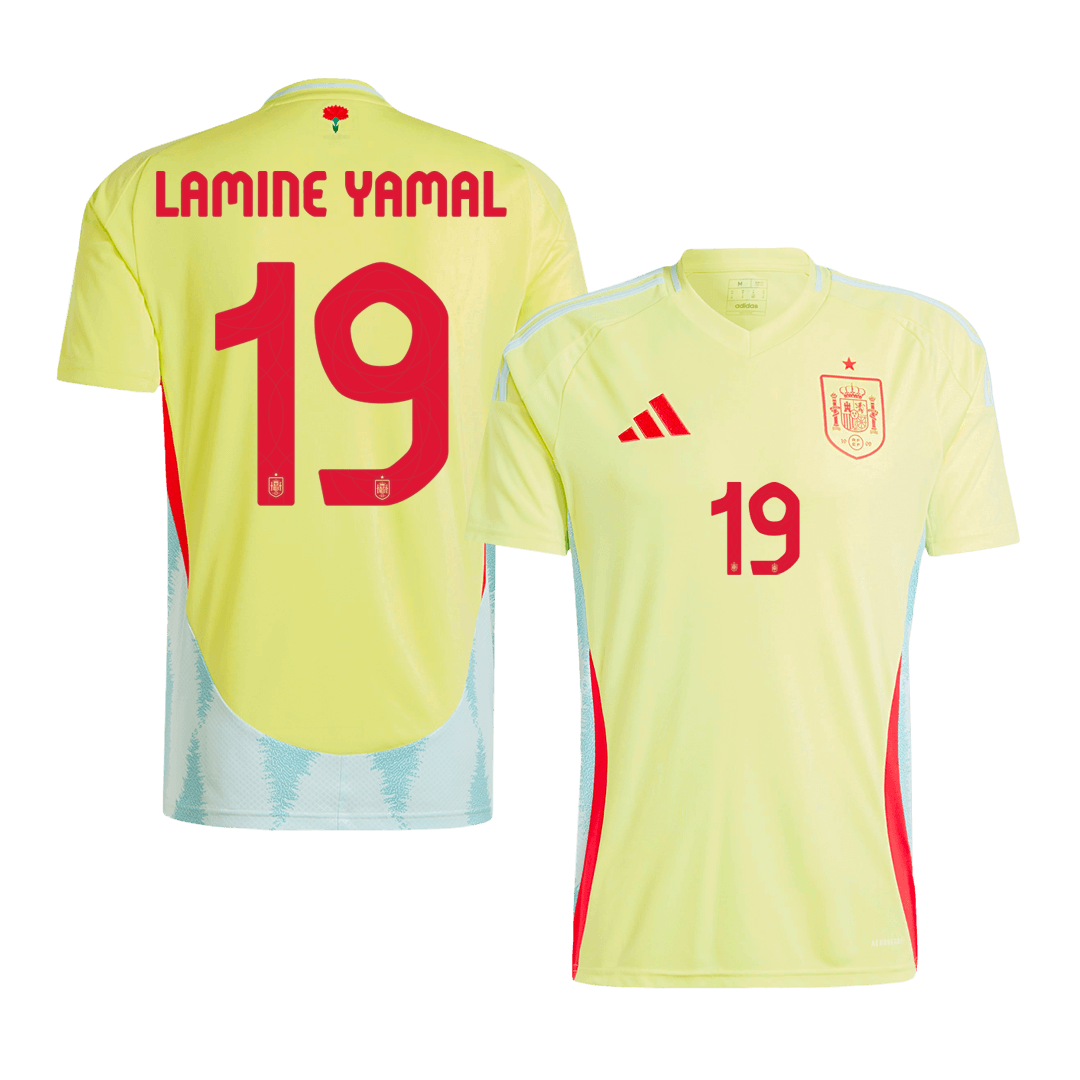 LAMINE YAMAL #19  Away Custom Shirt Spain Soccer Jersey 2024
