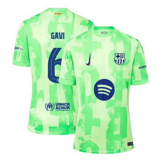 GAVI #6 Barcelona Third Away Soccer Jersey 2024/25 - UCL£¨Spotify Logo Without Text£©