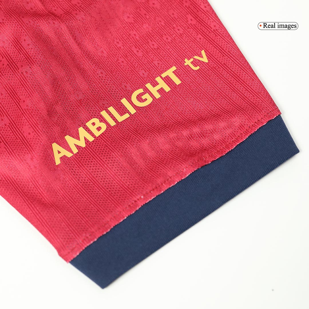 RAPHINHA #11 Authentic Barcelona Home Soccer Jersey 2024/25 Red&Blue - UCL (Spotify Logo Without Text)