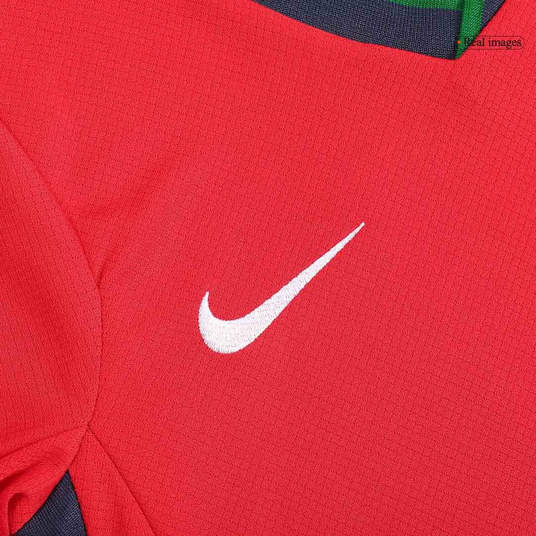 Kid's Portugal Home Soccer Jersey Kit(Jersey+Shorts+Socks) Euro 2024