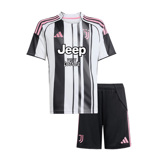 Juventus Home Kids Soccer Jerseys Kit 2025/26