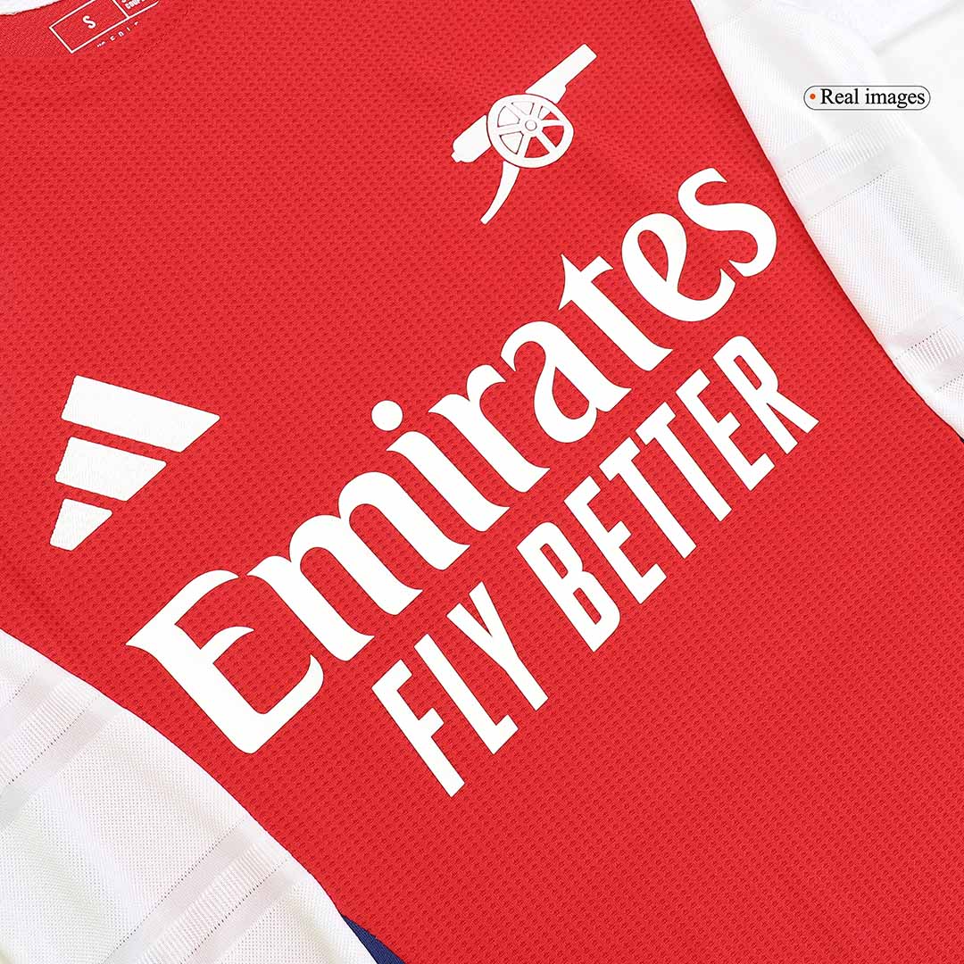 Authentic RICE #41 Arsenal Home Soccer Jersey 2024/25 Red - UCL