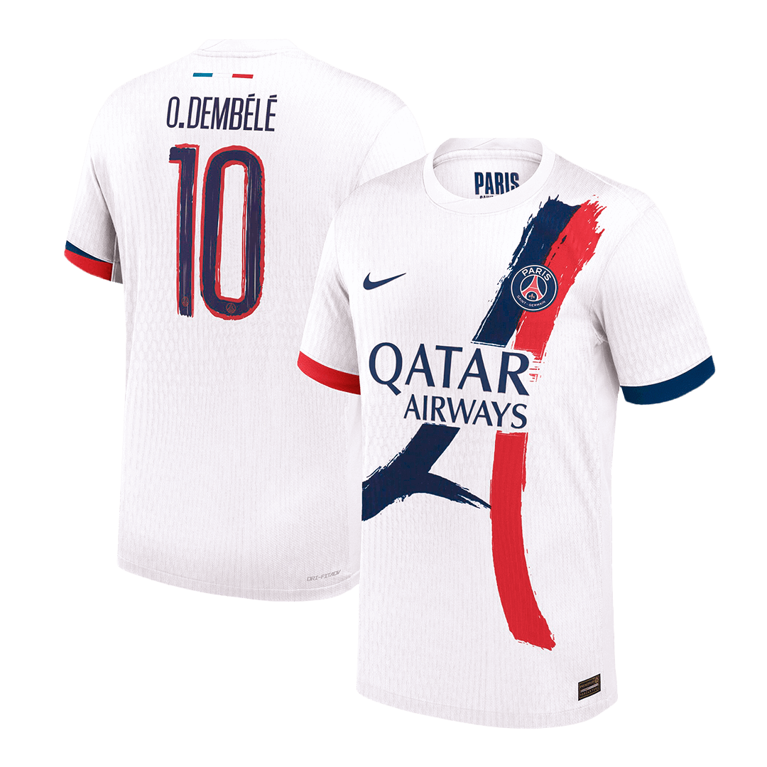 Authentic O.DEMB¨¦L¨¦ #10 Soccer Jersey PSG Away Shirt 2024/25 - UCL