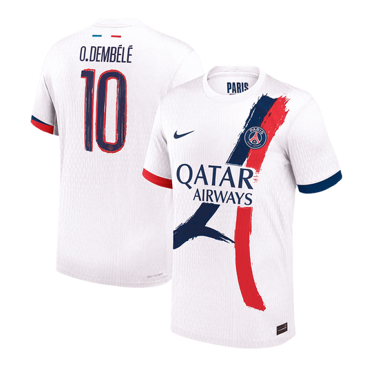 Authentic O.DEMB¨¦L¨¦ #10 Soccer Jersey PSG Away Shirt 2024/25 - UCL
