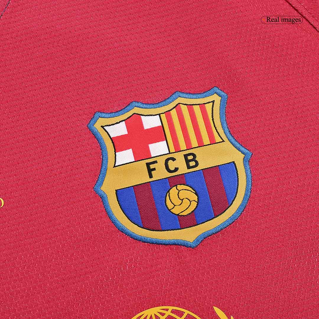 Retro MESSI #10 2008/09 Barcelona Home Long Sleeve Soccer Jersey - UCL Final