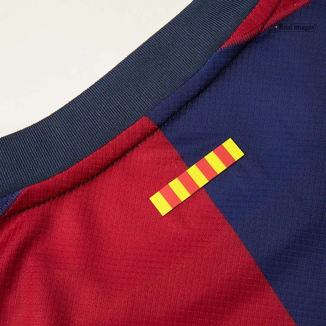 RAPHINHA #11 Barcelona Home Soccer Jersey 2024/25 Red&Blue - UCL (Spotify Logo Without Text)