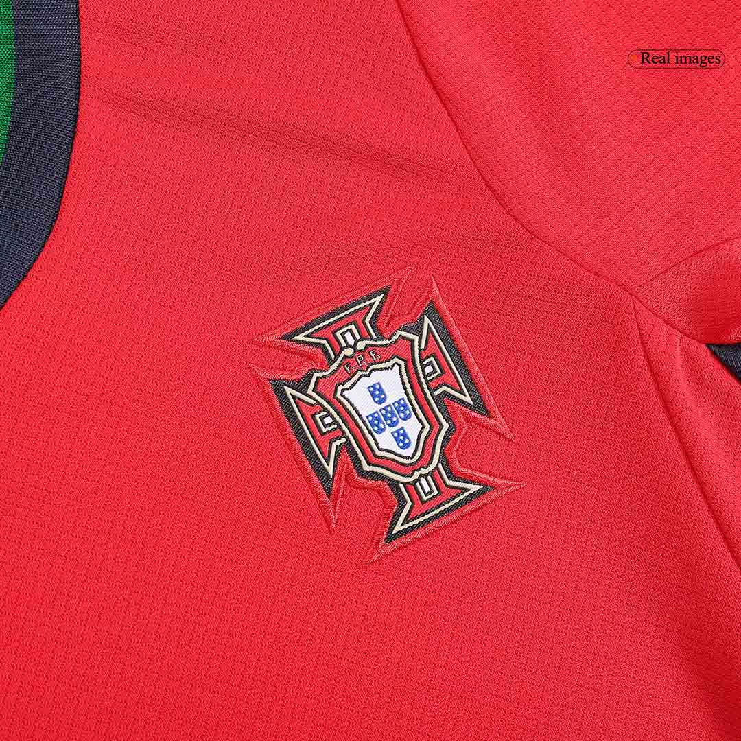 Kid's Portugal Home Soccer Jersey Kit(Jersey+Shorts+Socks) Euro 2024
