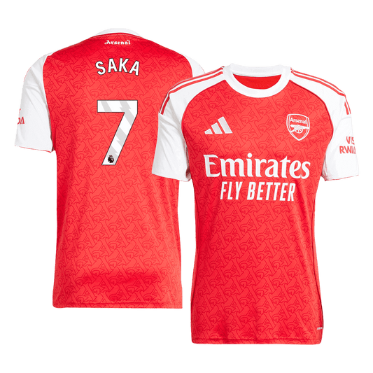 SAKA #7 Arsenal Soccer Jersey Home Custom Shirt 2025/26