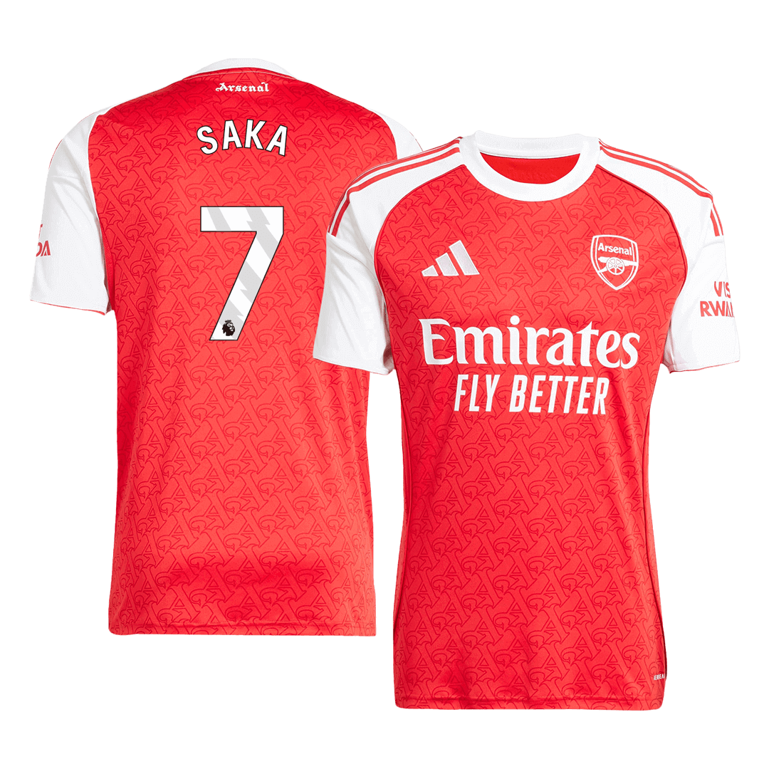 SAKA #7 Arsenal Home Soccer Jersey 2025/26