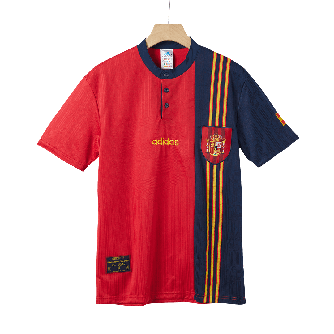 Retro 1996 Spain Home Soccer Jersey