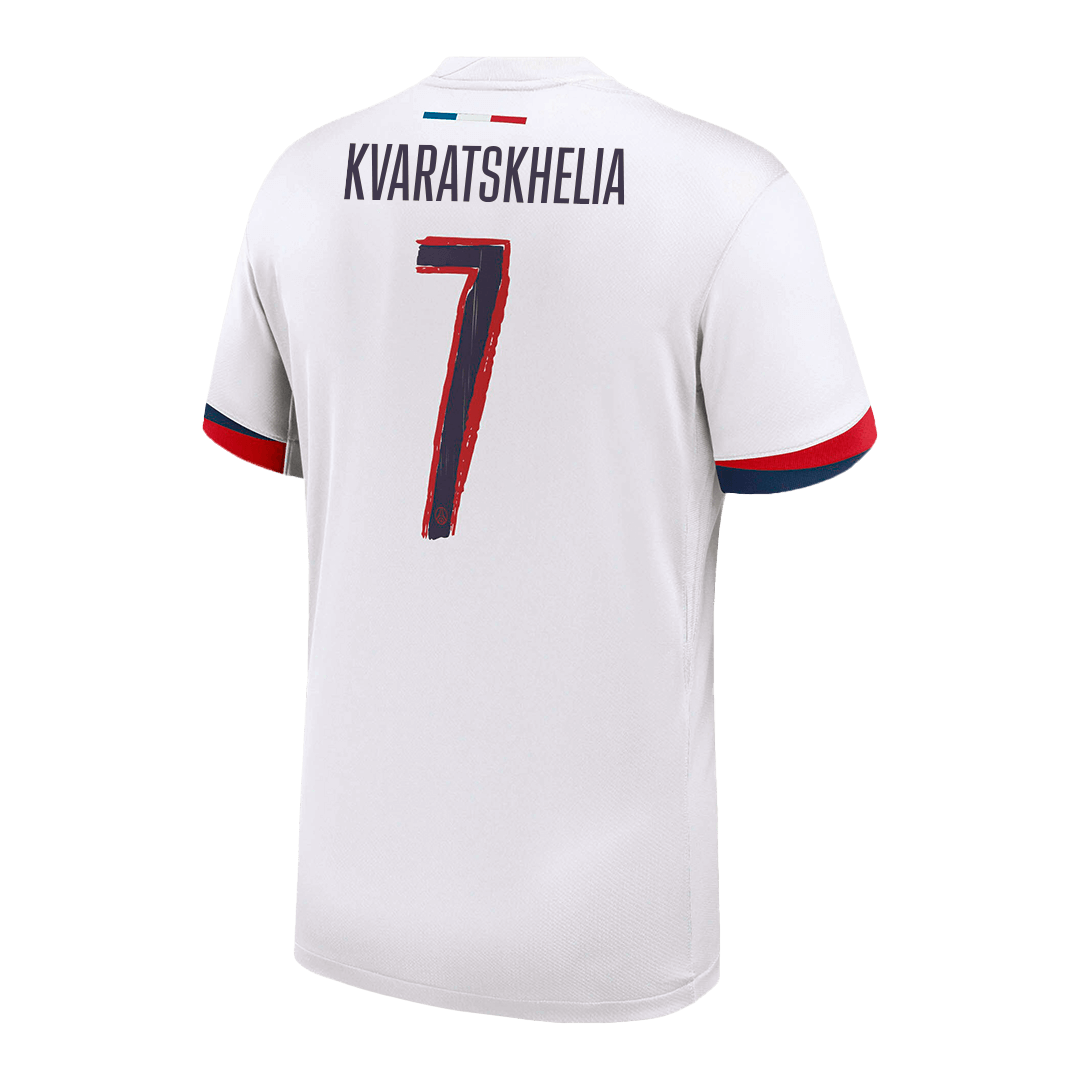 KVARATSKHELIA #7 PSG Soccer Jersey Away Custom Shirt 2024/25 - UCL