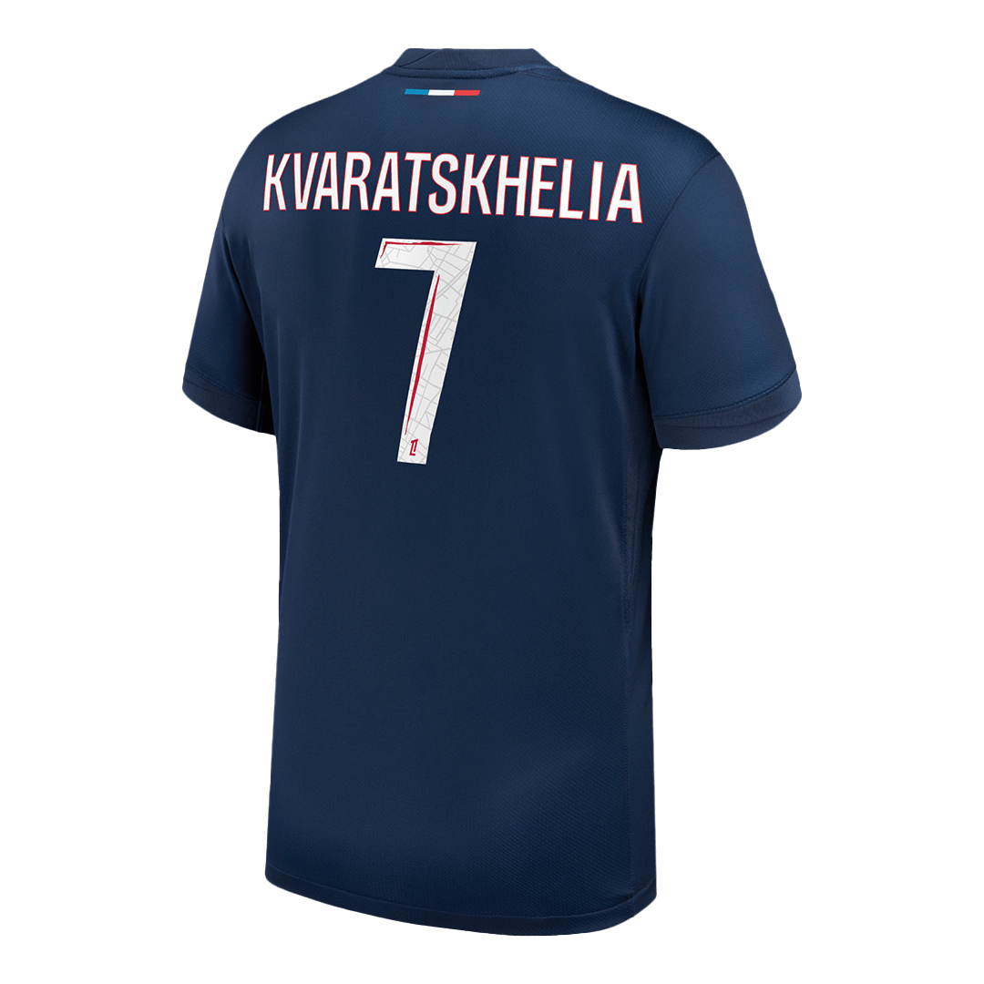 KVARATSKHELIA #7 PSG Soccer Jersey Home Custom Shirt 2024/25