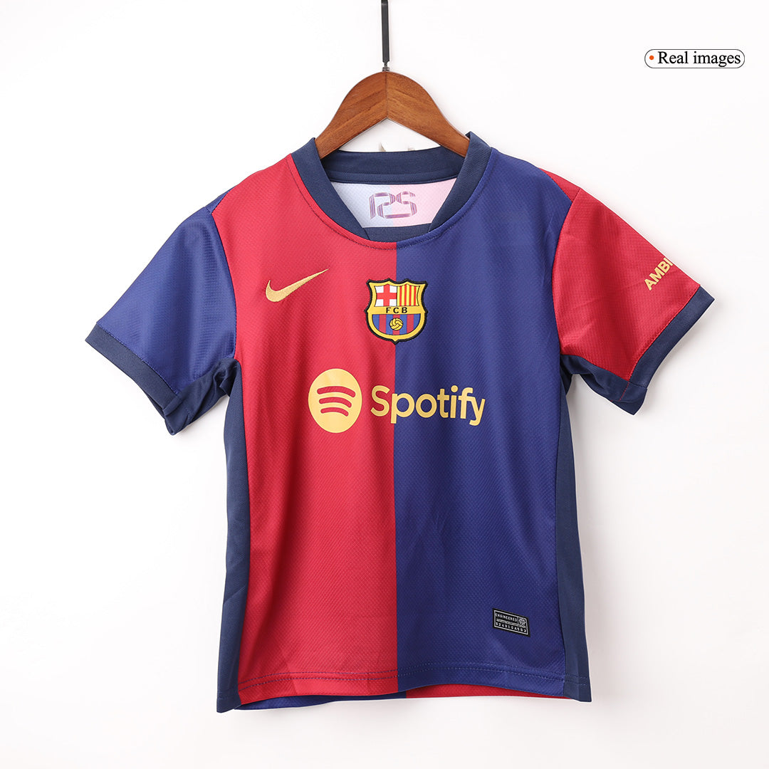 Kid's Barcelona Home Soccer Jersey Kit(Jersey+Shorts) 2024/25