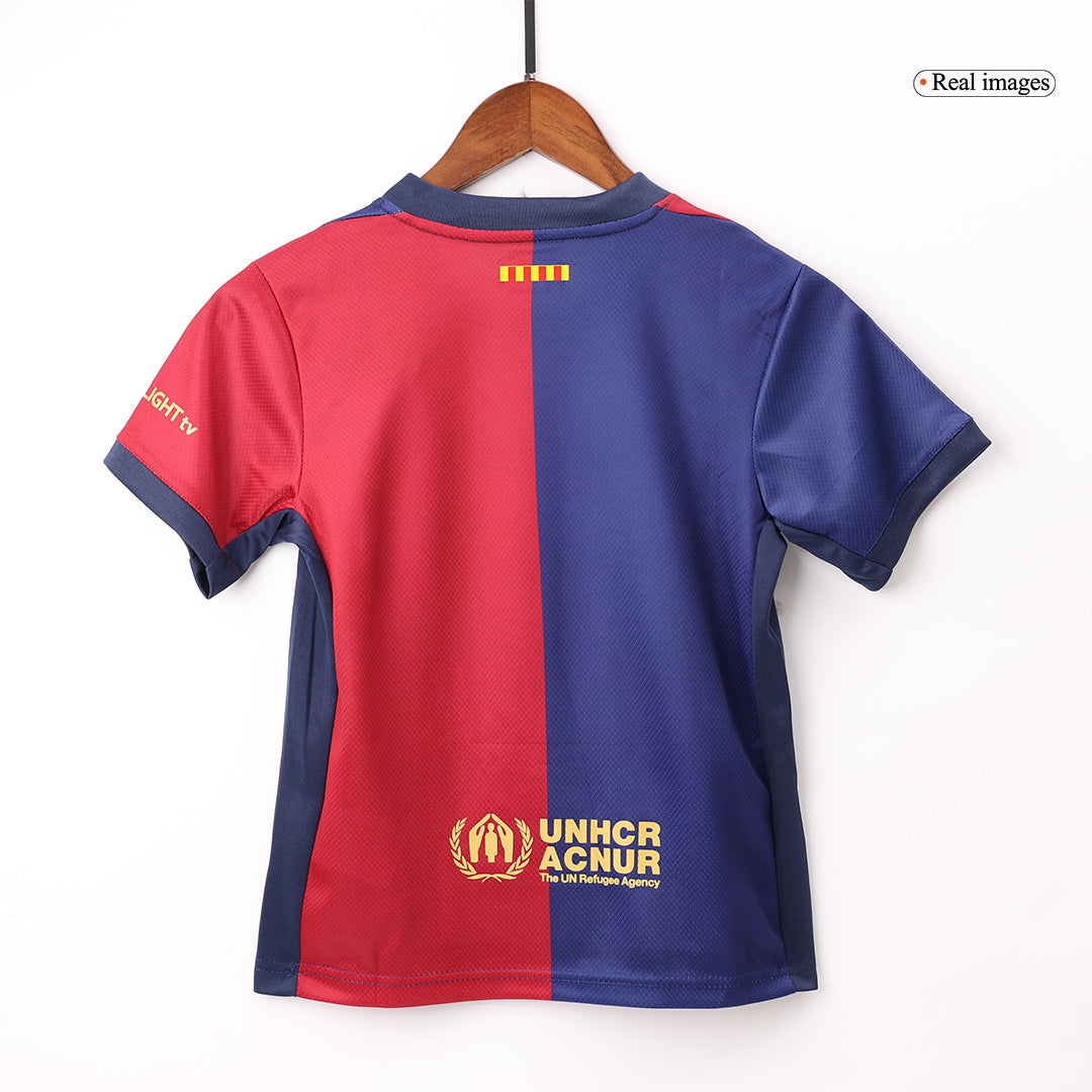 Kid's Barcelona Home Soccer Jersey Kit(Jersey+Shorts) 2024/25