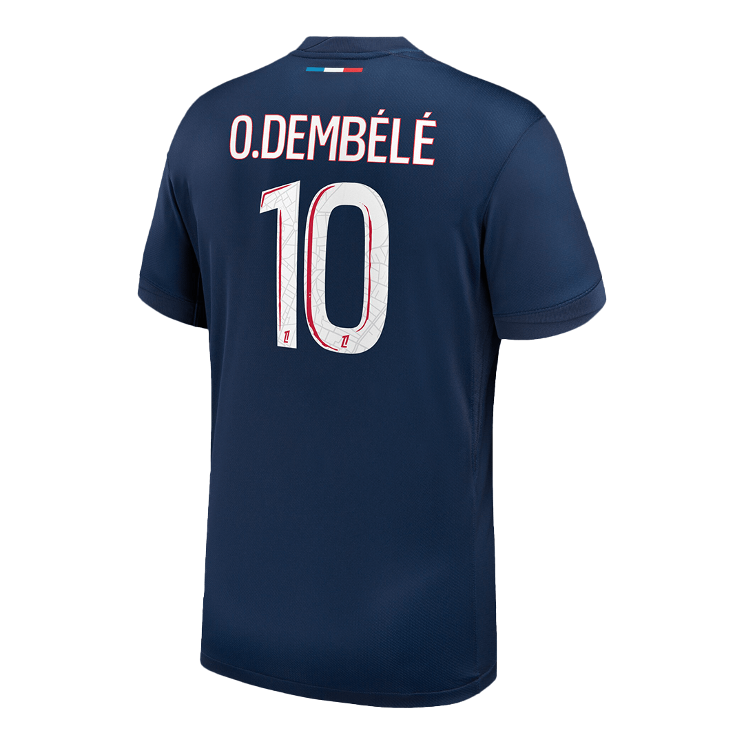 O.DEMB¨¦L¨¦ #10 PSG Soccer Jersey Home Custom Shirt 2024/25