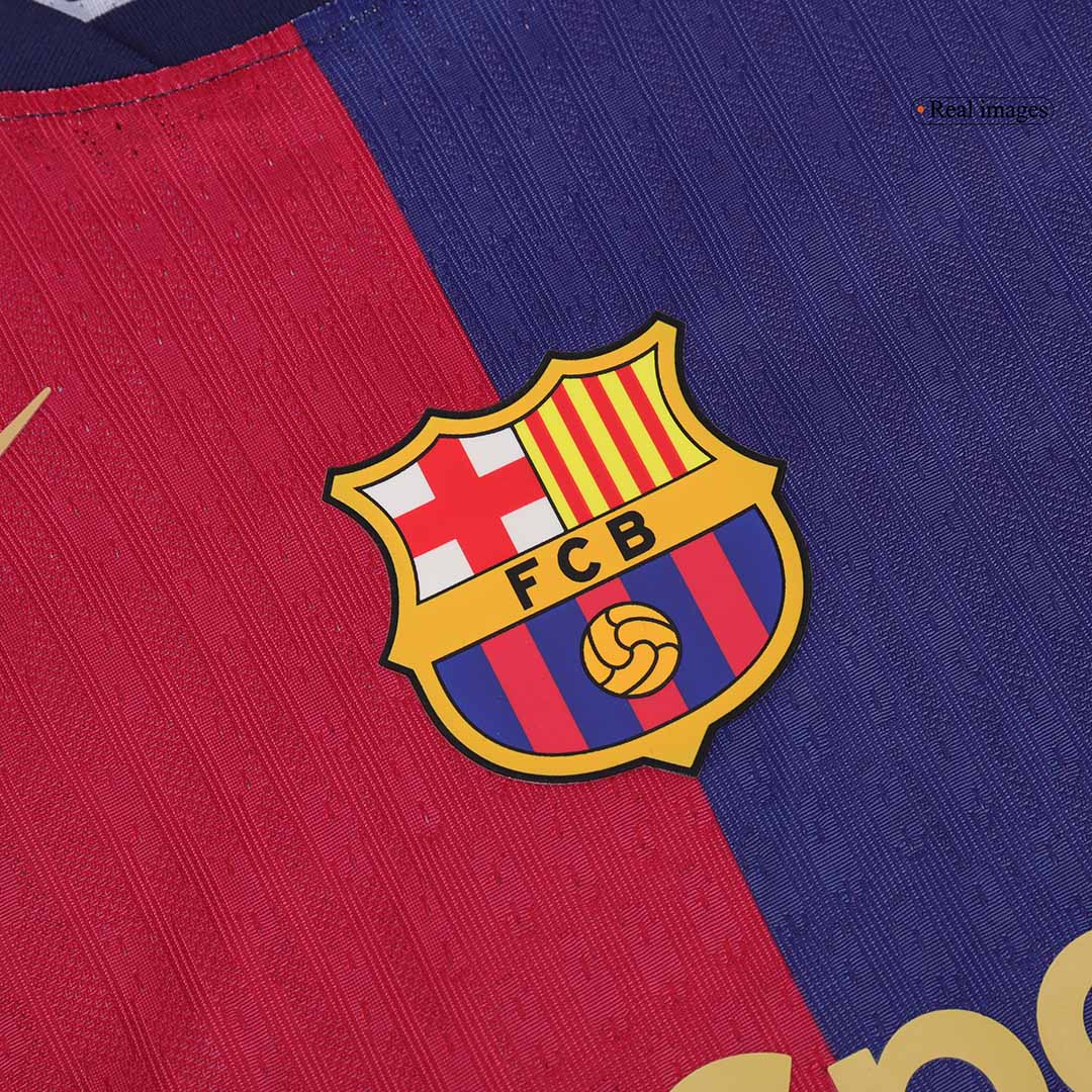 RAPHINHA #11 Authentic Barcelona Home Soccer Jersey 2024/25 Red&Blue - UCL